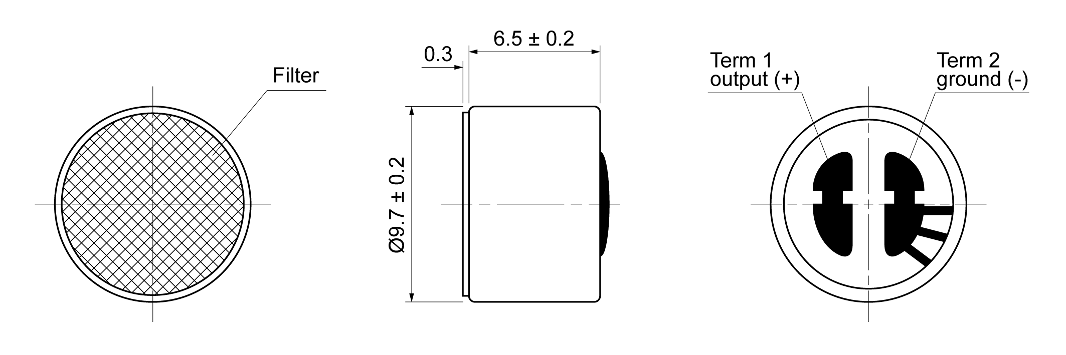 CMO9765-1515-422S Mechanical Drawing